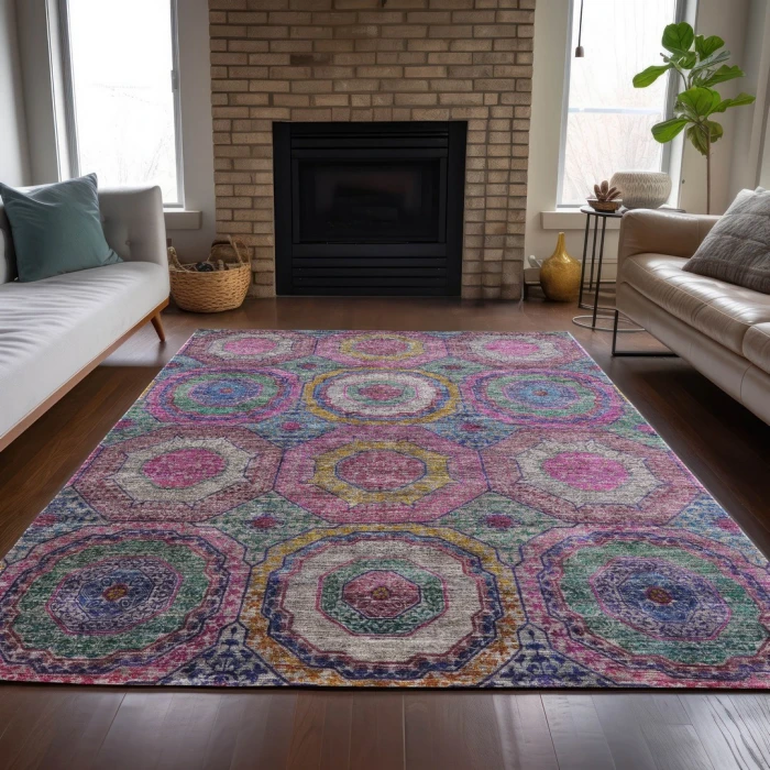 Addison Rugs Chantille Pink ACN2049 9ft. x 12ft. Rect. Rug