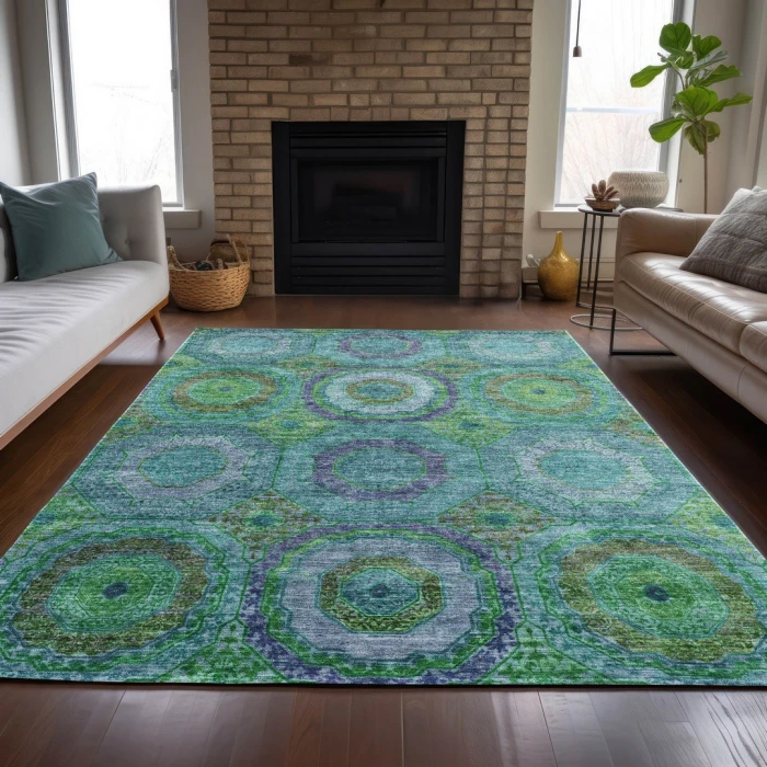 Addison Rugs Chantille Teal ACN2049 5ft. x 7ft.6in. Rect. Rug