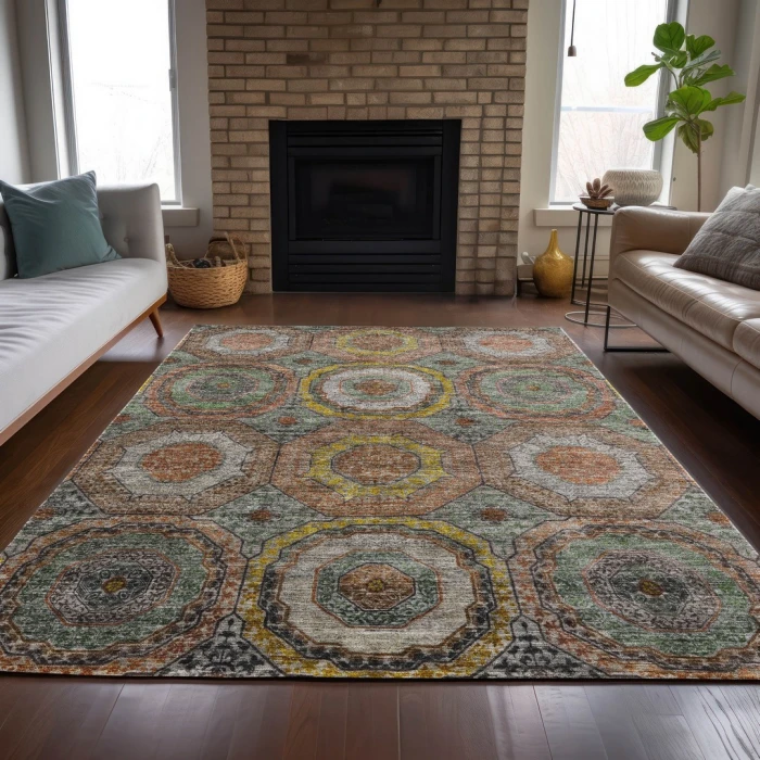 Addison Rugs Chantille Green ACN2050 5ft. x 7ft.6in. Rect. Rug