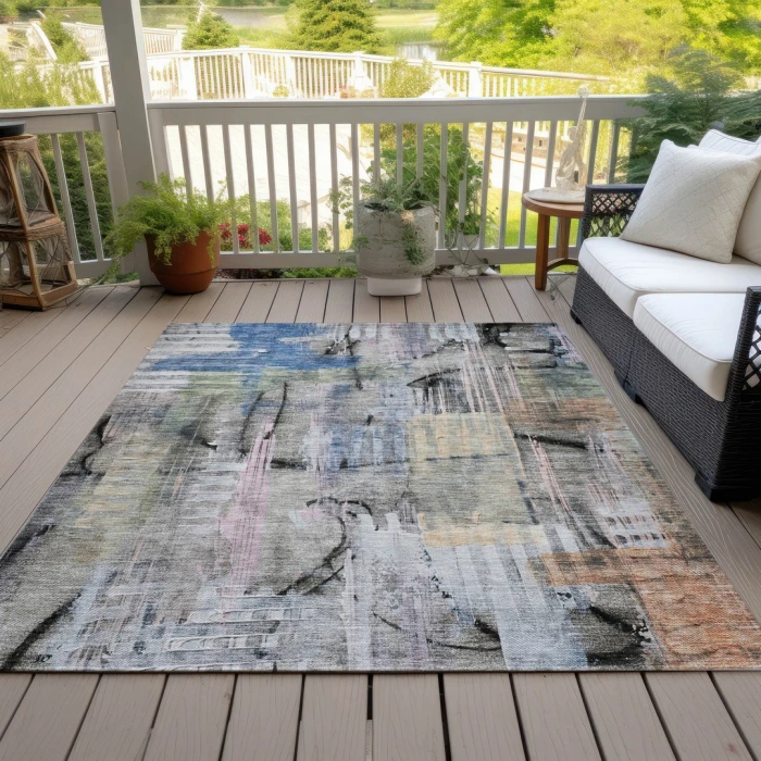Addison Rugs Chantille Blue ACN2076 9ft. x 12ft. Rect. Rug