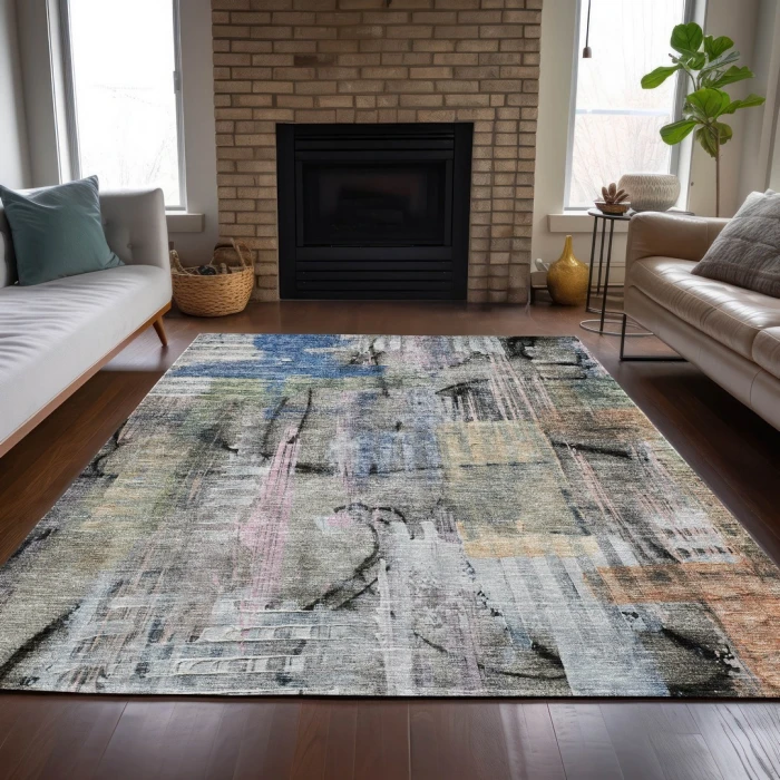 Addison Rugs Chantille Blue ACN2076 9ft. x 12ft. Rect. Rug