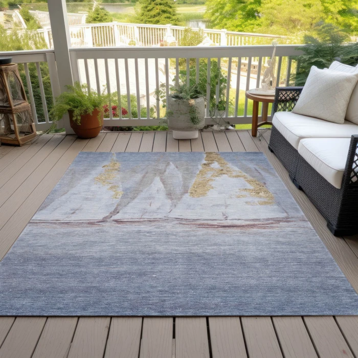 Addison Rugs Chantille Blue ACN2084 9ft. x 12ft. Rect. Rug