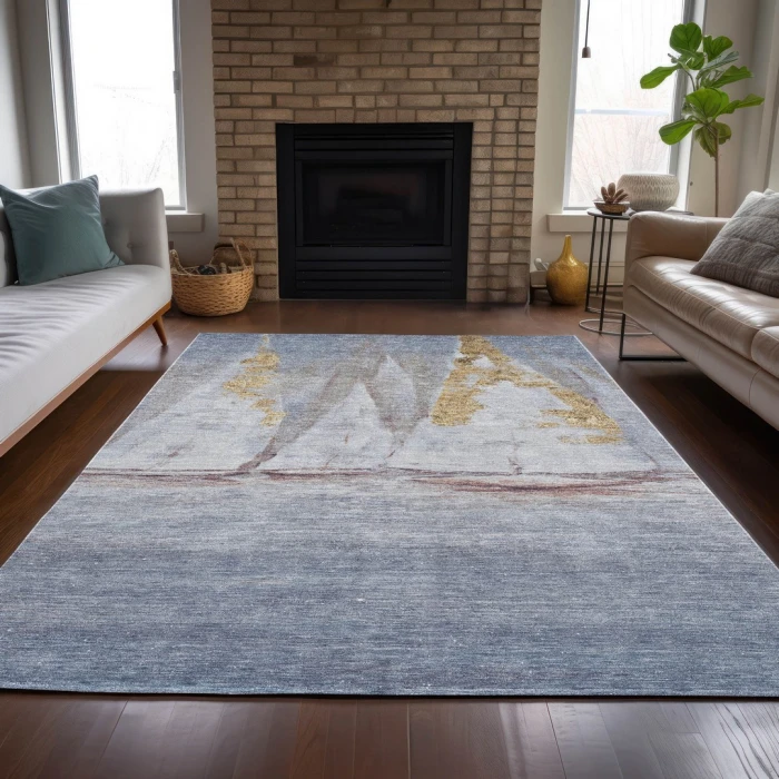 Addison Rugs Chantille Blue ACN2084 9ft. x 12ft. Rect. Rug