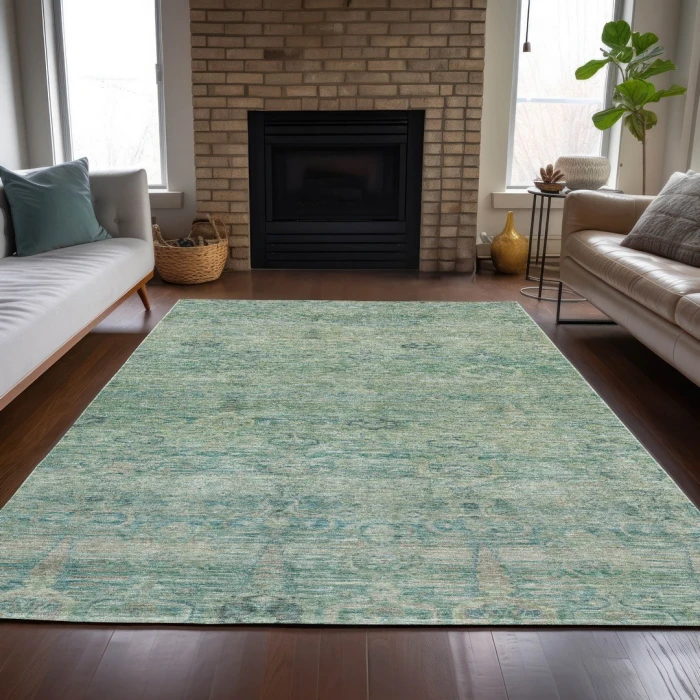 Addison Rugs Chantille Teal ACN2090 9ft. x 12ft. Rect. Rug
