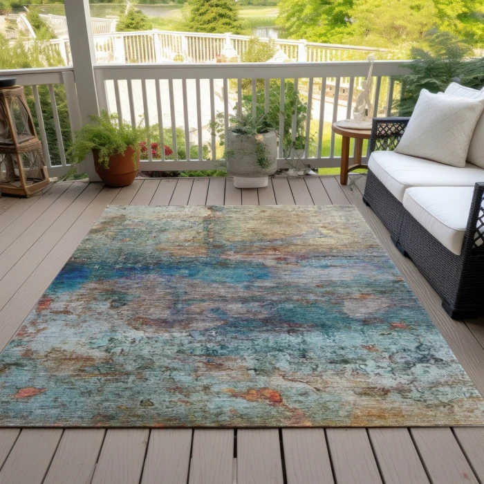 Addison Rugs Chantille Teal ACN2100 5ft. x 7ft.6in. Rect. Rug