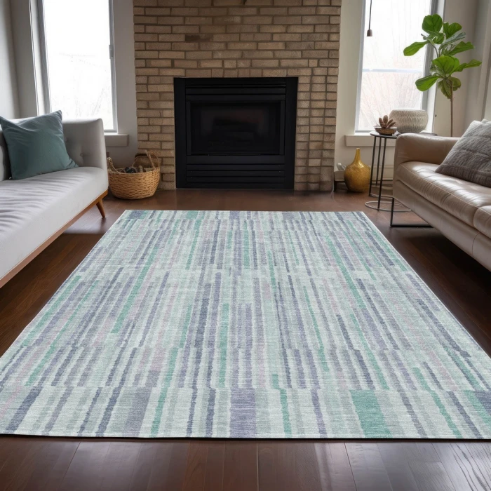 Addison Rugs Chantille Green ACN2102 9ft. x 12ft. Rect. Rug