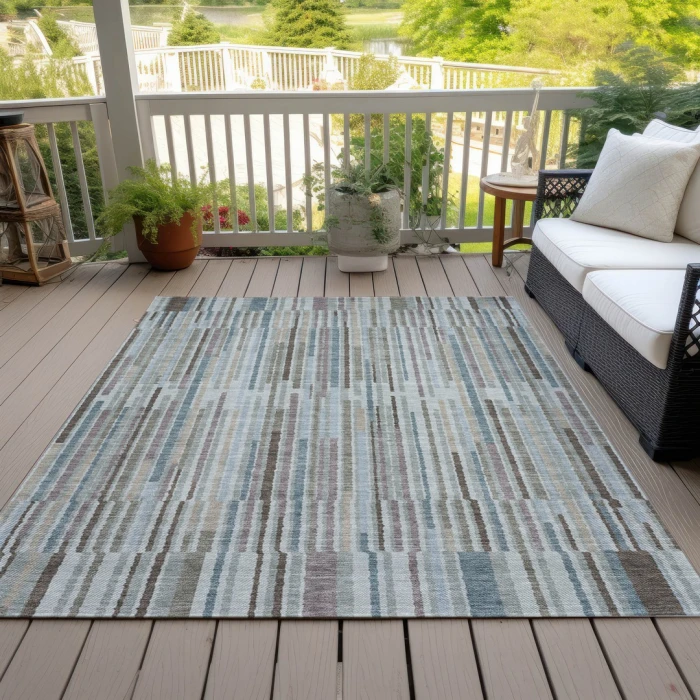 Addison Rugs Chantille Teal ACN2102 5ft. x 7ft.6in. Rect. Rug