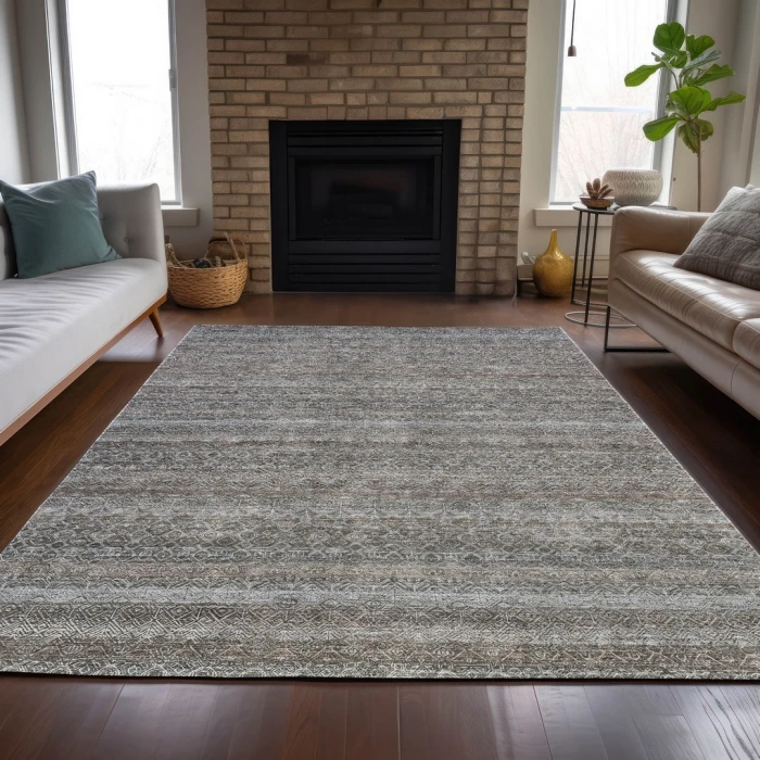Addison Rugs Chantille Brown ACN2105 9ft. x 12ft. Rect. Rug