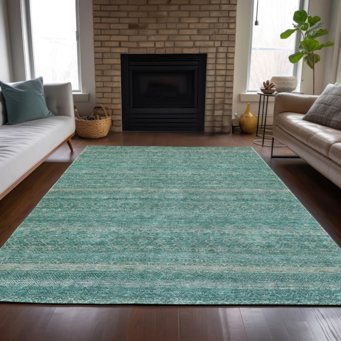 Addison Rugs Chantille Teal ACN2105 5ft. x 7ft.6in. Rect. Rug