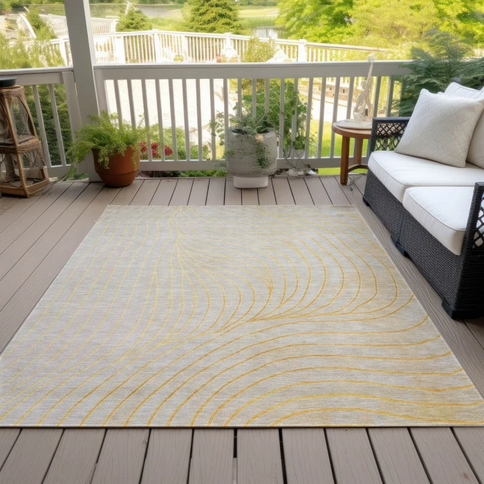 Addison Rugs Chantille Gold ACN2107 8ft. x 10ft. Rect. Rug