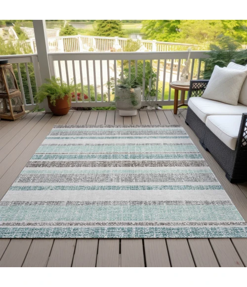 Addison Rugs Chantille Teal ACN2122 9ft. x 12ft. Rect. Rug