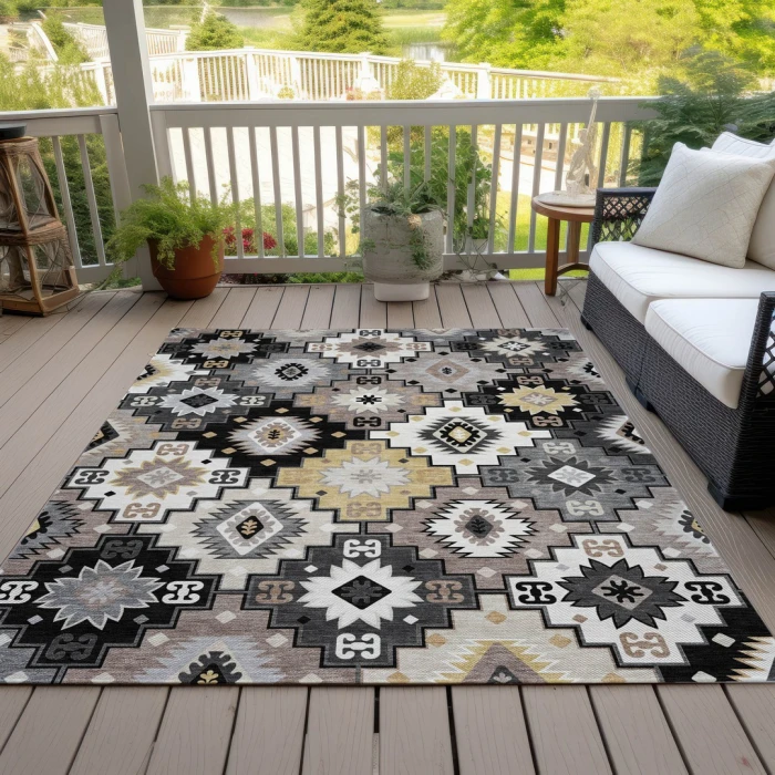 Addison Rugs Chantille Black ACN2123 9ft. x 12ft. Rect. Rug