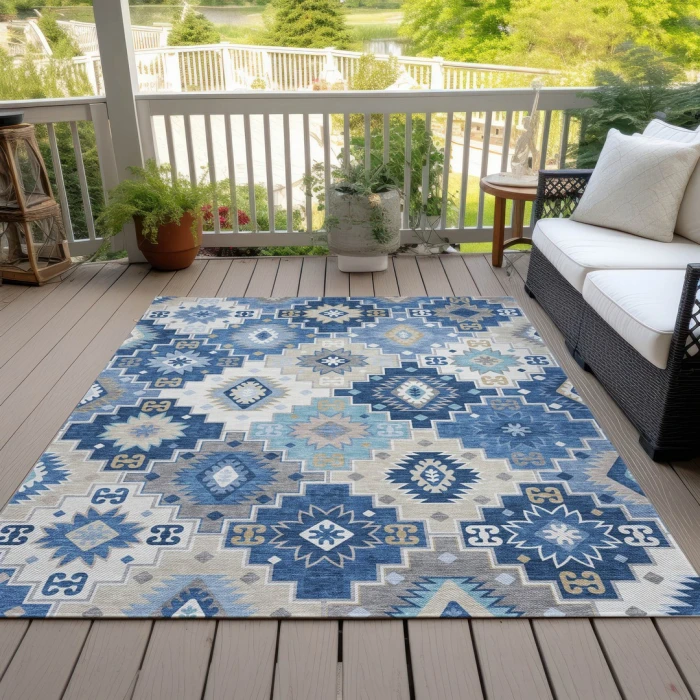 Addison Rugs Chantille Blue ACN2123 8ft. x 10ft. Rect. Rug