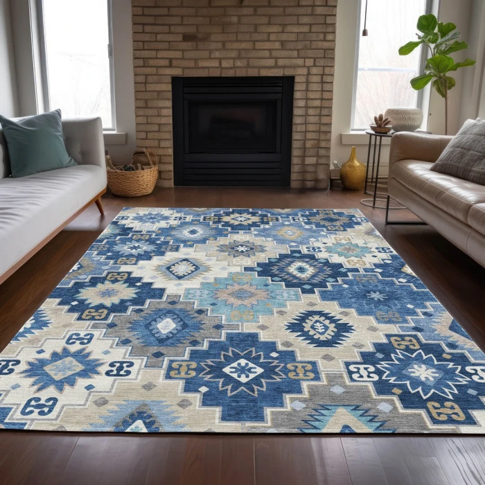 Addison Rugs Chantille Blue ACN2123 8ft. x 10ft. Rect. Rug