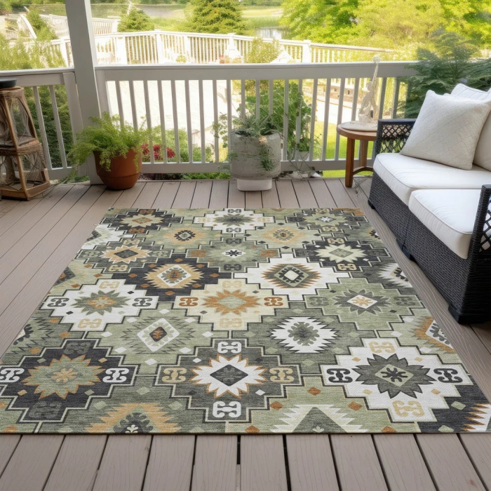 Addison Rugs Chantille Green ACN2123 9ft. x 12ft. Rect. Rug