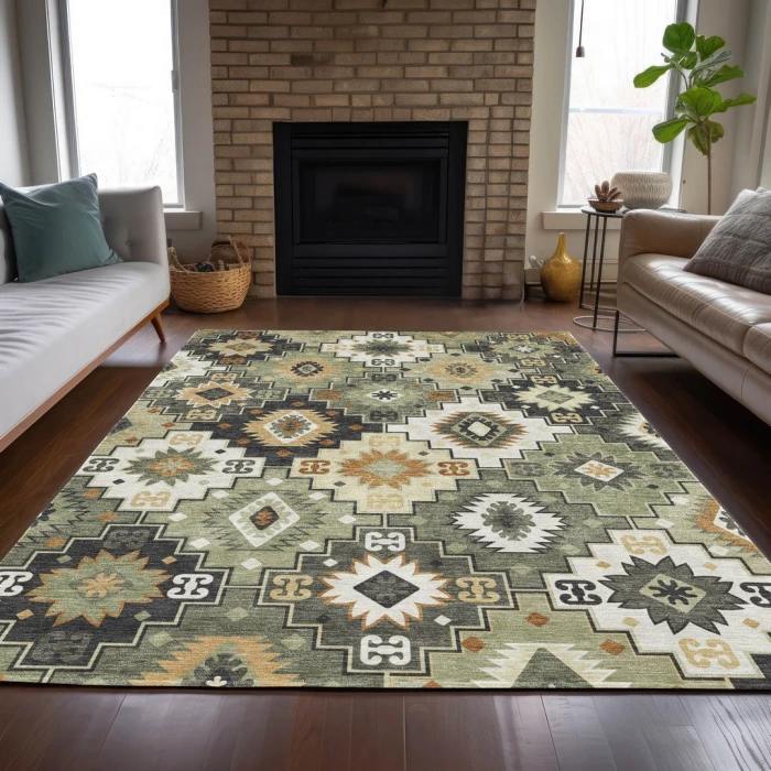 Addison Rugs Chantille Green ACN2123 9ft. x 12ft. Rect. Rug