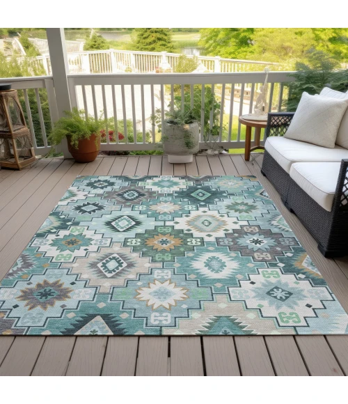 Addison Rugs Chantille Teal ACN2123 8ft. x 10ft. Rect. Rug