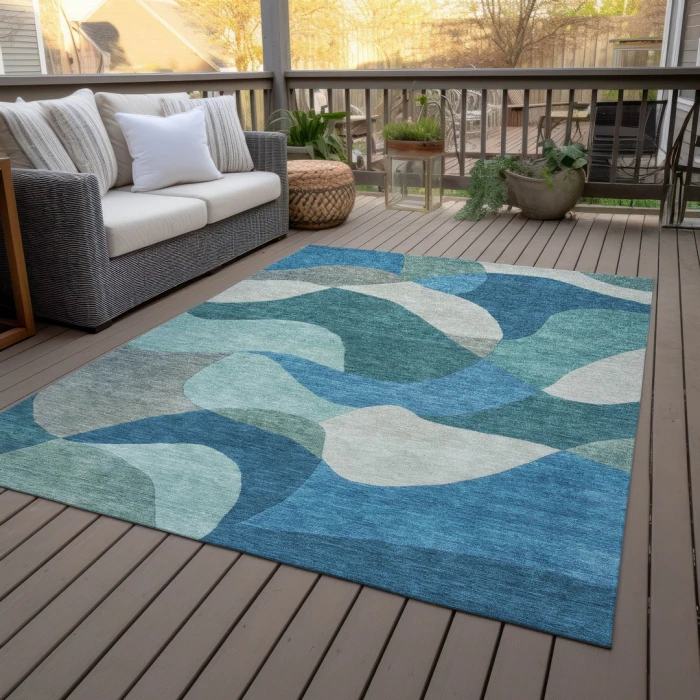 Addison Rugs Chantille Teal ACN2141 5ft. x 7ft.6in. Rect. Rug