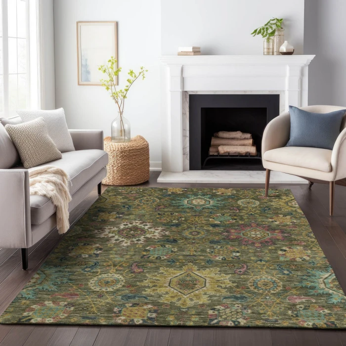 Addison Rugs Chantille Green ACN2151 5ft. x 7ft.6in. Rect. Rug