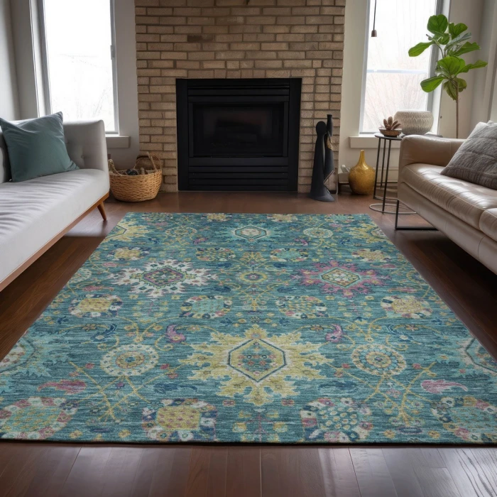 Addison Rugs Chantille Teal ACN2151 5ft. x 7ft.6in. Rect. Rug
