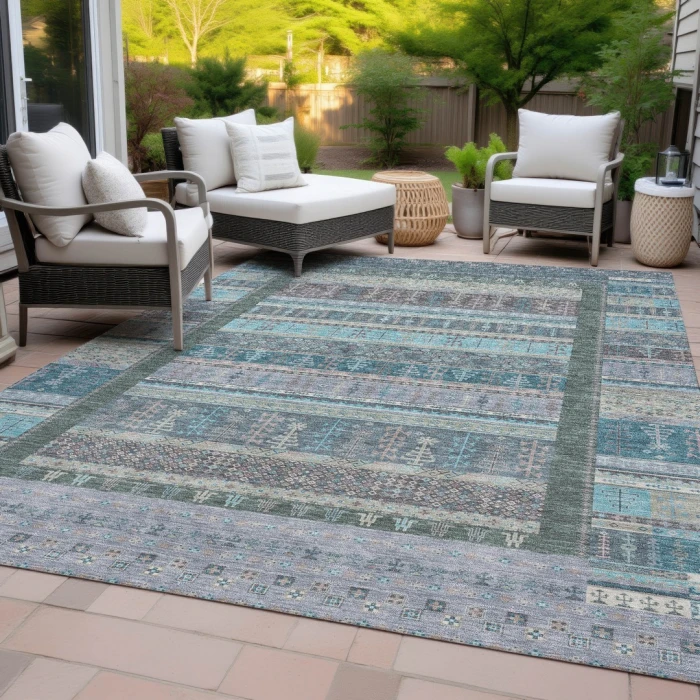 Addison Rugs Chantille Teal ACN2160 5ft. x 7ft.6in. Rect. Rug