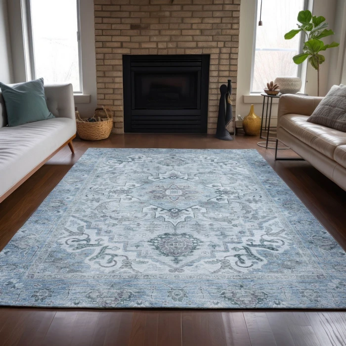 Addison Rugs Chantille Blue ACN2164 5ft. x 7ft.6in. Rect. Rug