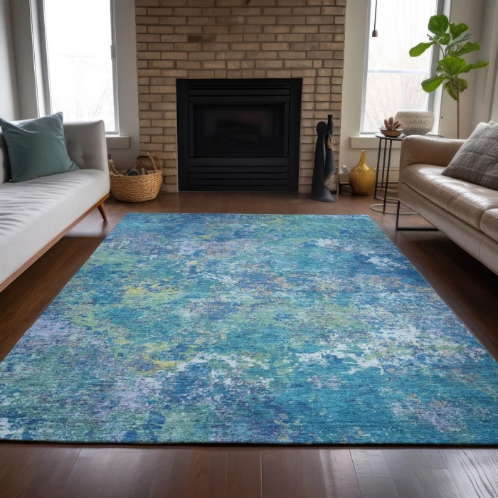 Addison Rugs Chantille Blue ACN2166 9ft. x 12ft. Rect. Rug