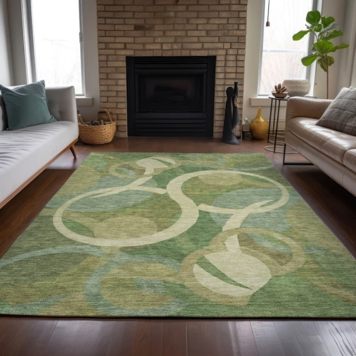 Addison Rugs Chantille Green ACN2167 9ft. x 12ft. Rect. Rug