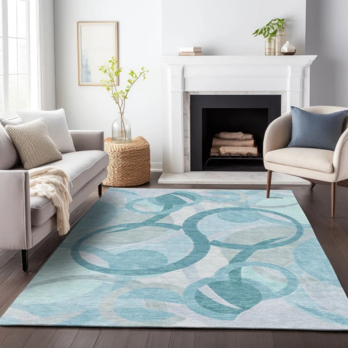 Addison Rugs Chantille Teal ACN2168 5ft. x 7ft.6in. Rect. Rug
