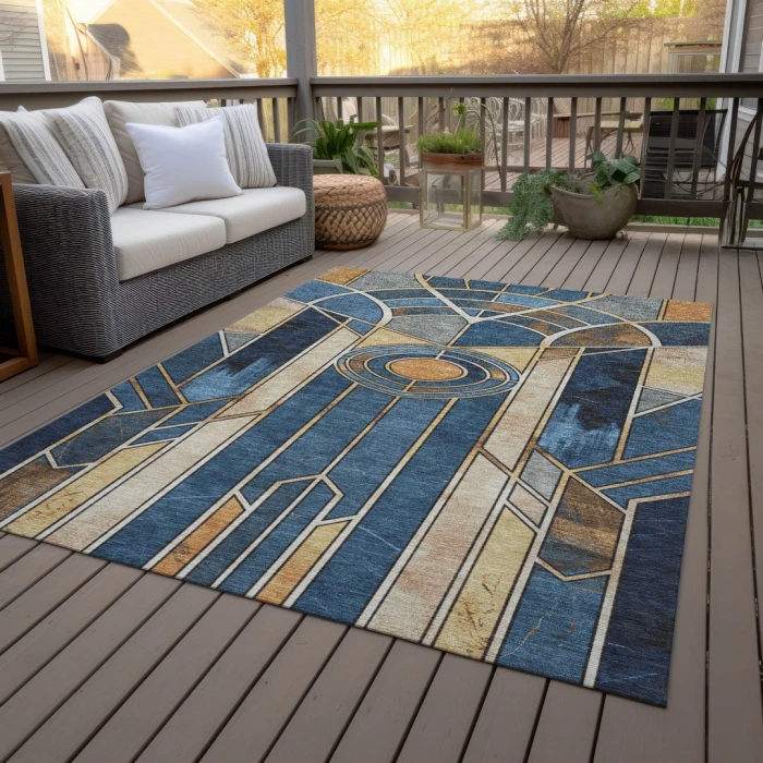 Addison Rugs Chantille Blue ACN2176 5ft. x 7ft.6in. Rect. Rug
