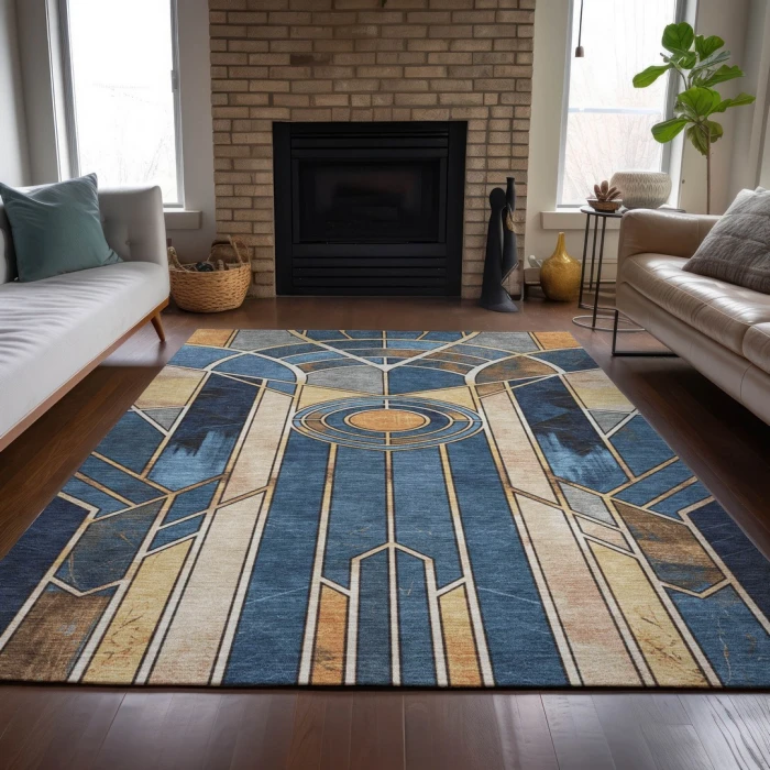 Addison Rugs Chantille Blue ACN2176 5ft. x 7ft.6in. Rect. Rug