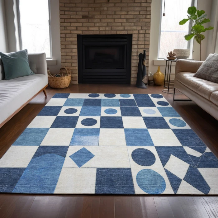 Addison Rugs Chantille Blue ACN2181 5ft. x 7ft.6in. Rect. Rug