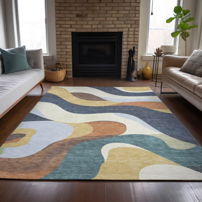 Addison Rugs Chantille Gold ACN2186 5ft. x 7ft.6in. Rect. Rug