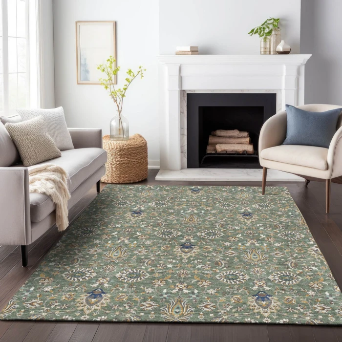 Addison Rugs Chantille Green ACN2192 5ft. x 7ft.6in. Rect. Rug