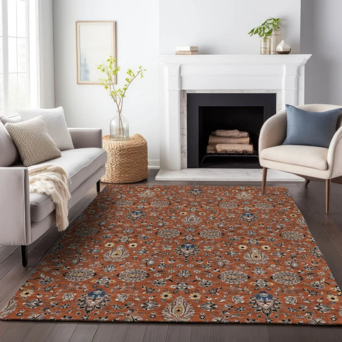 Addison Rugs Chantille Orange ACN2192 9ft. x 12ft. Rect. Rug