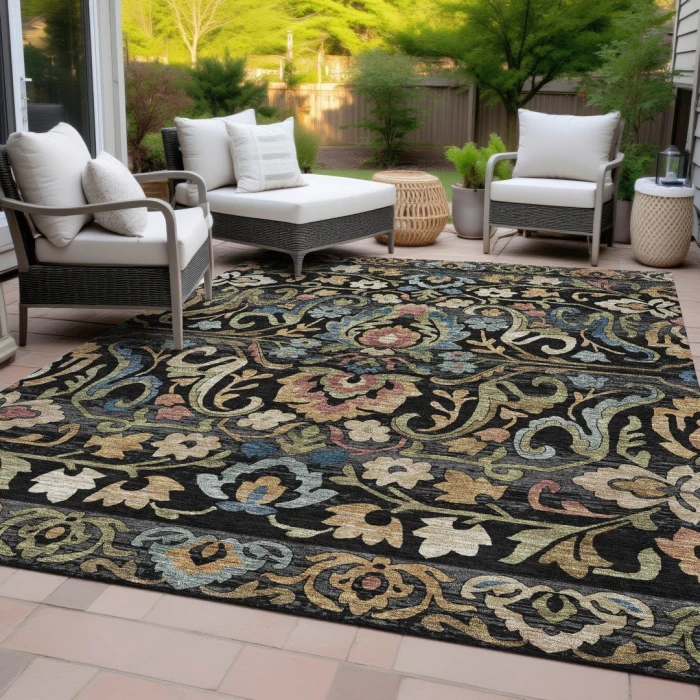 Addison Rugs Chantille Black ACN2193 9ft. x 12ft. Rect. Rug