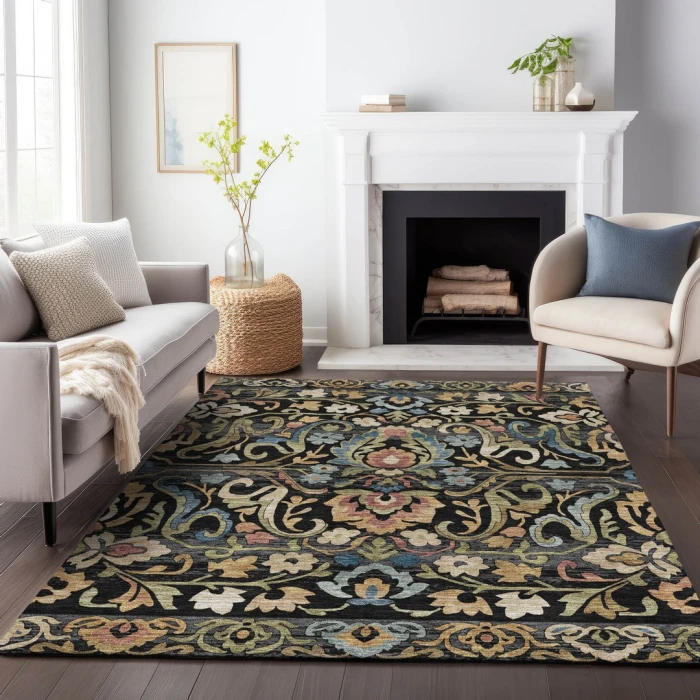 Addison Rugs Chantille Black ACN2193 9ft. x 12ft. Rect. Rug