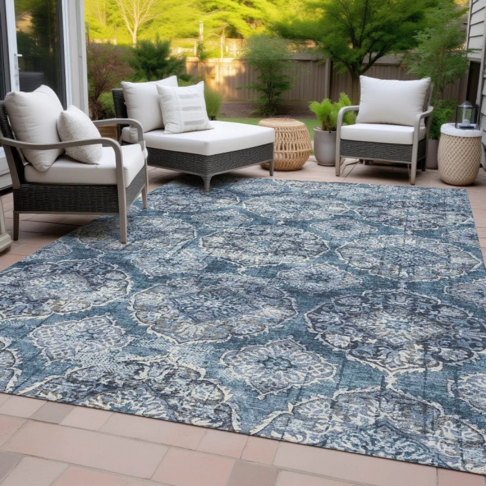 Addison Rugs Chantille Blue ACN2196 8ft. x 10ft. Rect. Rug