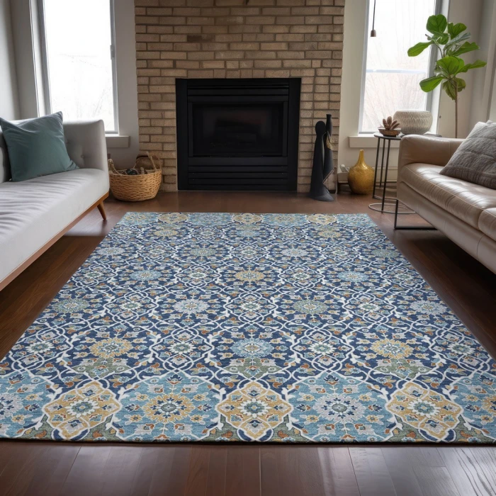 Addison Rugs Chantille Blue ACN2199 5ft. x 7ft.6in. Rect. Rug