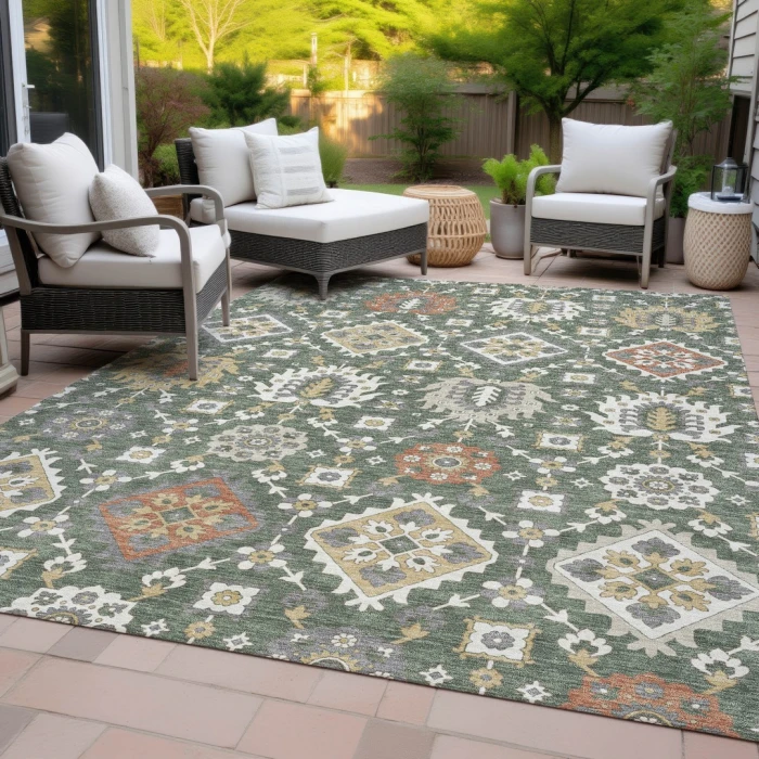 Addison Rugs Chantille Green ACN2200 9ft. x 12ft. Rect. Rug