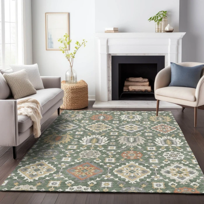 Addison Rugs Chantille Green ACN2200 9ft. x 12ft. Rect. Rug
