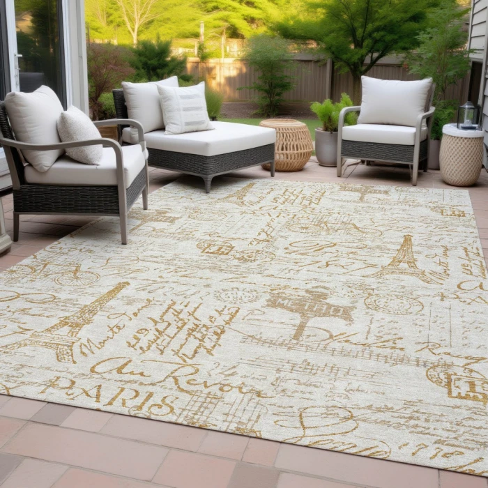 Addison Rugs Chantille Gold ACN2209 8ft. x 10ft. Rect. Rug