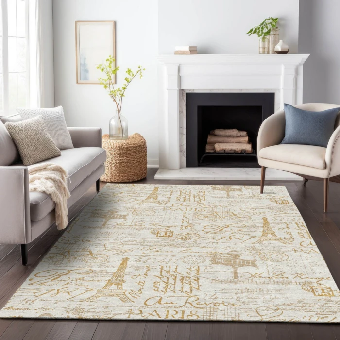 Addison Rugs Chantille Gold ACN2209 8ft. x 10ft. Rect. Rug
