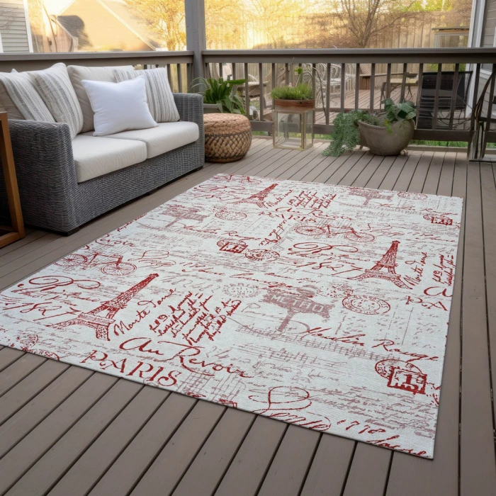 Addison Rugs Chantille Red ACN2209 5ft. x 7ft.6in. Rect. Rug