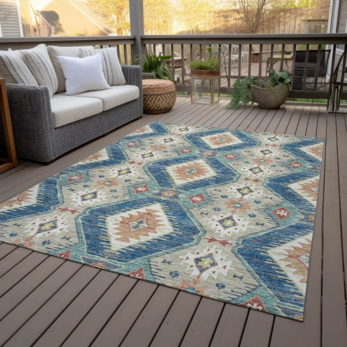 Addison Rugs Chantille Blue ACN2210 5ft. x 7ft.6in. Rect. Rug
