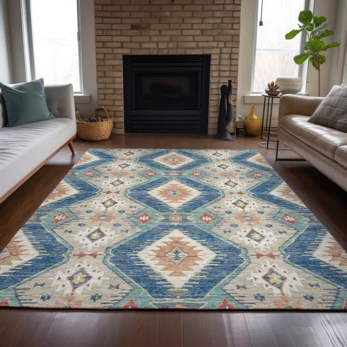 Addison Rugs Chantille Blue ACN2210 5ft. x 7ft.6in. Rect. Rug