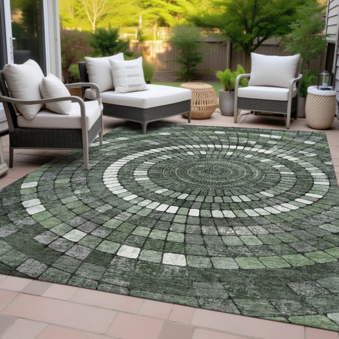 Addison Rugs Chantille Green ACN2216 8ft. x 10ft. Rect. Rug