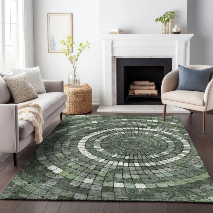 Addison Rugs Chantille Green ACN2216 8ft. x 10ft. Rect. Rug