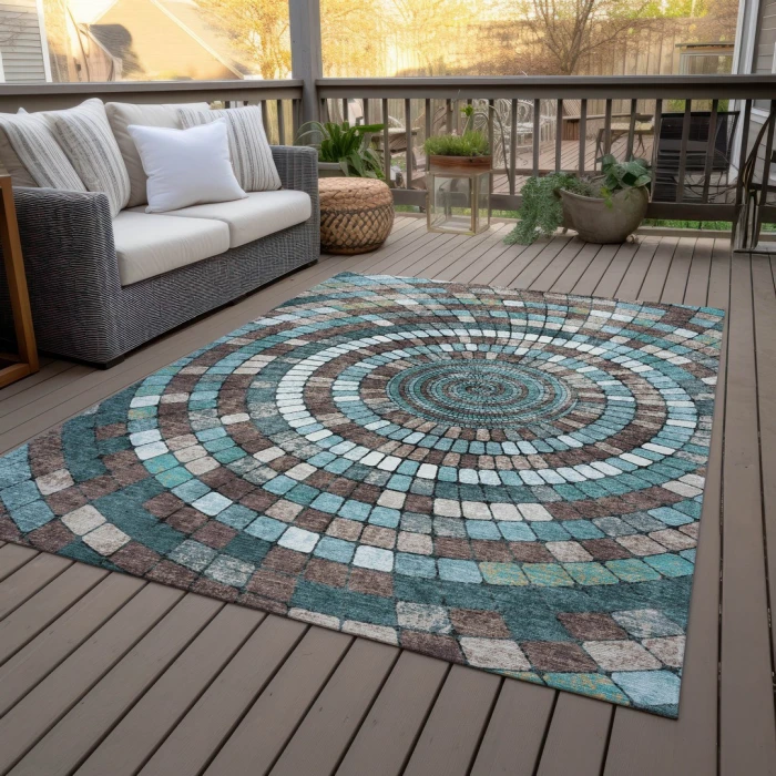 Addison Rugs Chantille Teal ACN2216 8ft. x 10ft. Rect. Rug
