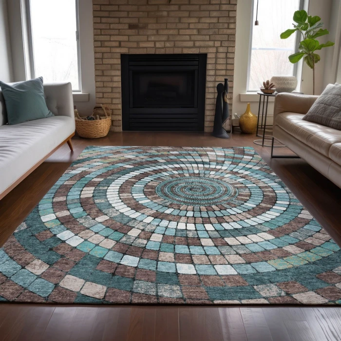 Addison Rugs Chantille Teal ACN2216 8ft. x 10ft. Rect. Rug
